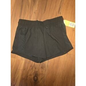 All In Motion Lined Shorts Girls Size 14 Black Pull On Drawstring